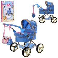 Коляска дитяча для ляльок HAUCK D87021 класична з багажної кошиком і сумкою для аксесуарів синя