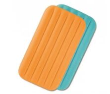 Надувний велюровий матрац ліжко INTEX 64132 з вбудованим насосом