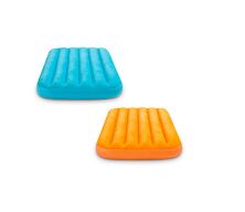 Надувний велюровий матрац ліжко INTEX 64132 з вбудованим насосом