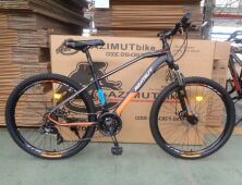 Велосипед спортивний підлітковий Azimut Gemini GFRD SHIMANO 24 дюйма / 21 швидкість / сіро-зелений