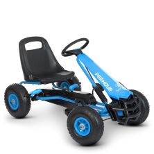 Дитячий педальний спортивний карт веломобіль на педалях Bambi kart М 4555-4 на надувних колесах / синій**
