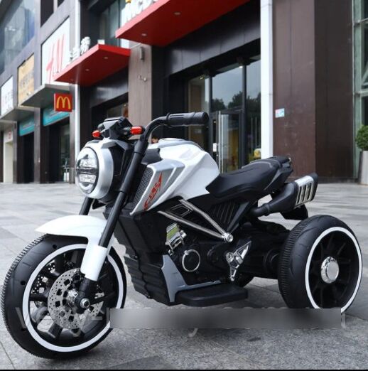 Дитячий електромобіль мотоцикл трицикл Bambi T-7236 на EVA колесах / білий