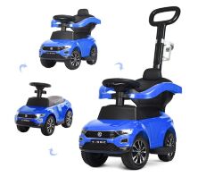 Дитяча каталка-толокар 2 в 1 651-4 батьківська ручка музика підставка для ніг синій**