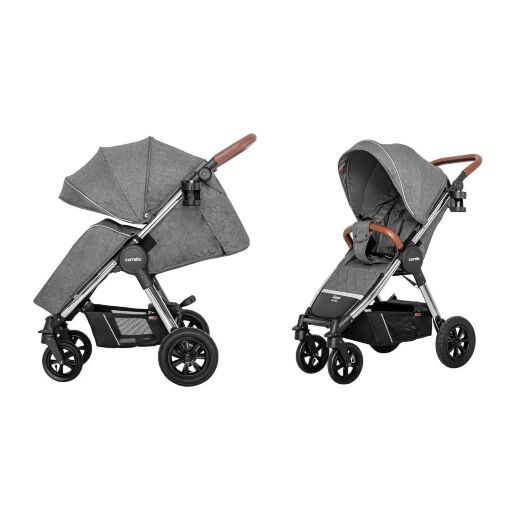 НОВИНКА! Прогулянкова дитяча коляска CARRELLO Supra CRL-5510 Carbon Grey з регульованою ручкою/сіра