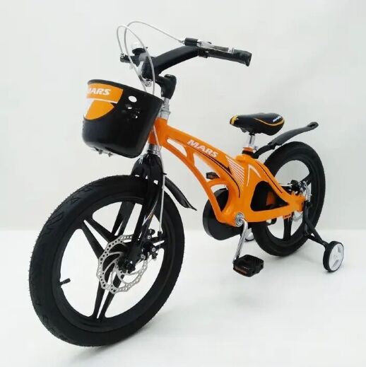 Велосипед дитячий двоколісний MARS-18 Помаранчевий дискові гальма колеса 18 дюймів