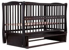 Ліжко Babyroom Еліт різьблення, маятник, відкидний пліч-DER-6 бук венге