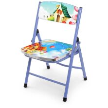 Дитячий столик зі стільчиком Bambi A19-HOME Будинок синій складаний**