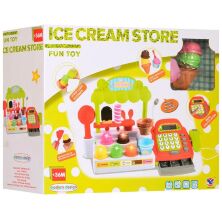 Дитячий ігровий набір магазин супермаркет XS-14615 звук музика світло прилавок касовий апарат мікрофон сканер