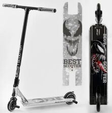 Самокат трюковий Best Scooter 65030 HIC-система ПЕГИ алюмінієвий диск і дека БІЛИЙ