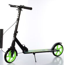 Дитячий підлітковий двоколісний складаний самокат iTrike SR 2-049-1-G алюмінієвий/на ПУ колесах/зелений**
