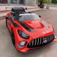 Дитячий електромобіль одномісний Машина M 5112EBLR-3 Мерседес шкіряне сидіння червоний