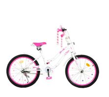 Велосипед дитячий двоколісний з кошиком і сидінням для ляльки PROFI Star Y2094-1K колеса 20д /біло-малиновий*