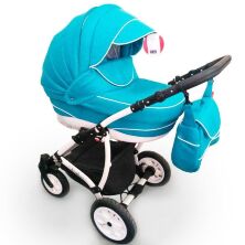 Коляска дитяча універсальна класична 2 в 1 AVALON WHITE біла