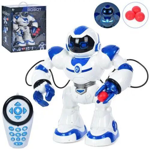 Интерактивный Робот 39см на управлении д/у J1039A на батарейке / Звук Свет / Программируется Ходит Стреляет