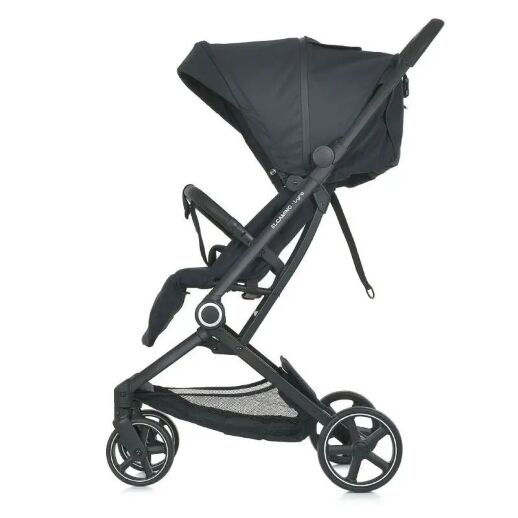 Дитяча коляска El Camino 1099 Lyra з чохлом на ніжки Black
