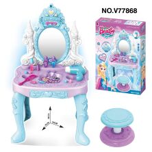 Дитячий туалетний столик, трюмо для дівчинки Холодне серце V77868 зі стільчиком і аксесуарами блакитний