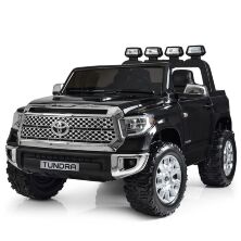 Дитячий двомісний електромобіль Джип JJ2266AEBLR-2 Toyota Tundra шкіряне сидіння, чорний