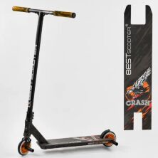 Самокат трюковий Best Scooter 65640 HIC-система ПЕГИ алюмінієвий диск і дека ПОМАРАНЧЕВИЙ