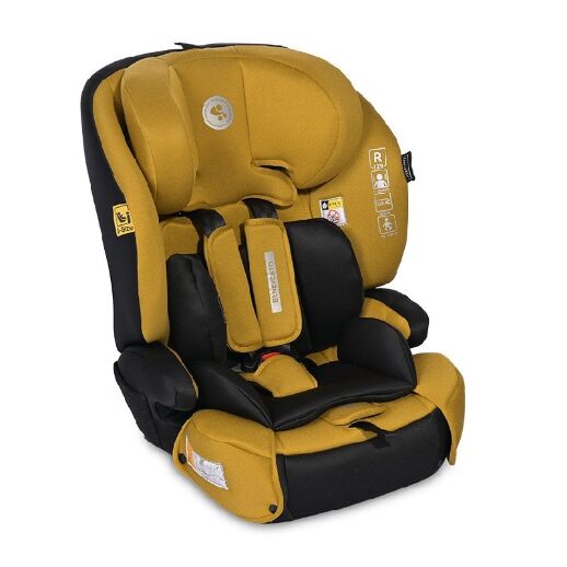 Автокрісло дитяче Lorelli Benevento Isofix 9-36 кг Lemon Curry кріплення ISOFIX жовте
