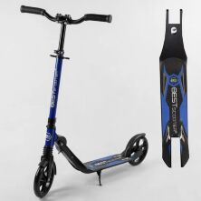 Самокат дитячий складаний двоколісний Best Scooter 60490 затискач керма амортизатор / колір синій
