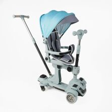Дитячий триколісний самокат-трансформер 5в1 "Skyper" BL-61020 з козирком блакитний