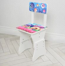 Дитяча парта регульована шкільна зі стільцем 904-138(UA) малюнок Будиночки**