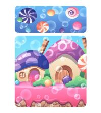 Дитяча парта регульована шкільна зі стільцем 904-138(UA) малюнок Будиночки**