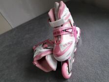 Ролики Дитячі Блакитні — Білі розсувні Profi A 10077-S розмір (31-34)