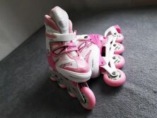 Ролики Дитячі Блакитні — Білі розсувні Profi A 10077-S розмір (31-34)