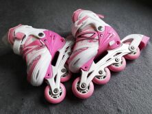 Ролики Дитячі Блакитні — Білі розсувні Profi A 10077-S розмір (31-34)