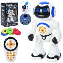 Інтерактивний Робот-повторюха 32 см на керуванні д/у J1052A на батарейці/ Музика Звук Світло/Бузка