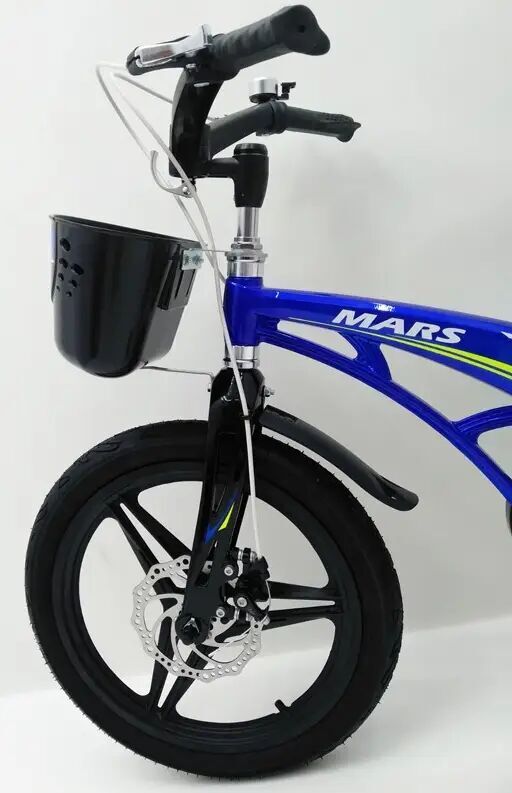 Велосипед дитячий двоколісний MARS-18 Синій дискові гальма колеса 18 дюймів