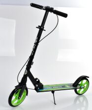 Дитячий підлітковий двоколісний складаний самокат iTrike SR 2-049-1-GR алюмінієвий / ПУ колесах / зелені**
