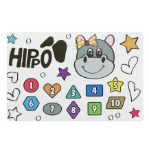 Дитячий дерев'яний столик зі стільчиком Bambi 504-125 / Малюнок Бегимот / колір білий**