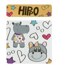 Дитячий дерев'яний столик зі стільчиком Bambi 504-125 / Малюнок Бегимот / колір білий**