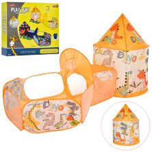 Дитячий ігровий Намет з тунелем і Манежем MR 0634 Будиночок "Динозаври DINO" для дівчинки і хлопчика**