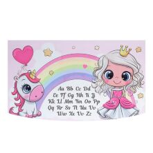 Дитяча парта регульована шкільна зі стільцем 904-108 (EN) біла / малюнок Принцеса**