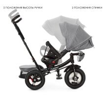 Велосипед-коляска дитячий триколісний з поворотним сидінням Turbo Trike M 4060HA-19L льон сірий **