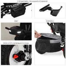 Велосипед-коляска дитячий триколісний з поворотним сидінням Turbo Trike M 4060HA-19L льон сірий **