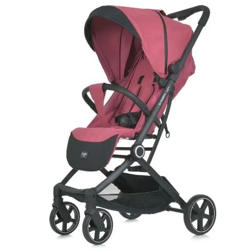 Дитяча прогулянкова коляска El Camino 1099 Lyra з чохлом на ніжки Rose