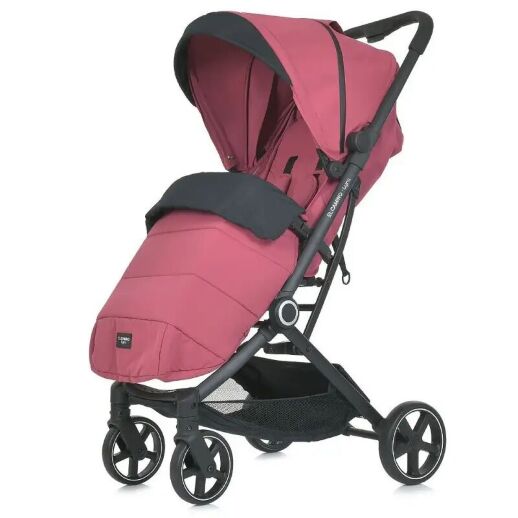 Дитяча прогулянкова коляска El Camino 1099 Lyra з чохлом на ніжки Rose