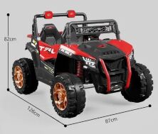 Дитячий електромобіль джип-баггі M 5052 EBLR-3 4x4 MP3/USB роз'єми Світлові та звукові ефекти