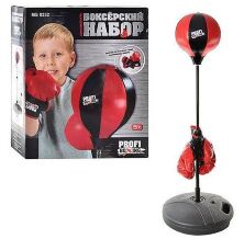 Дитячий боксерський набір на стійці (груша підлогова з рукавичками) Profi Boxing MS 0332 Висота 90/130 см **