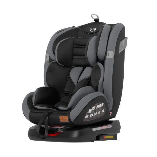 Автокрісло дитяче TILLY Bliss T-535 Dark Grey гурт 0+1+2+3 ISOFIX з поворотом темно-сіре