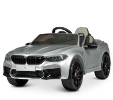 Дитячий електромобіль машина Bambi 4791EBLRS-11 BMW M5 з шкіряним сидінням / на ЄВА колесах / фарбований сірий**