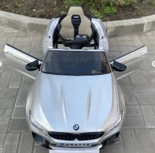 Дитячий електромобіль машина Bambi 4791EBLRS-11 BMW M5 з шкіряним сидінням / на ЄВА колесах / фарбований сірий**