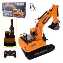 Будівельна техніка на р/к 393 Кран на акумуляторі / на радіокеруванні / звук світло / рухомий ківш