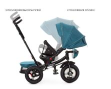 Велосипед-коляска дитячий триколісний з поворотним сидінням Turbo Trike M 4060HA-21T льон смарагд **