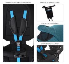 Велосипед-коляска дитячий триколісний з поворотним сидінням Turbo Trike M 4060HA-21T льон смарагд **