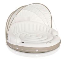 Надувний пліт зі спинкою і тентом INTEX 58292 для плавання **